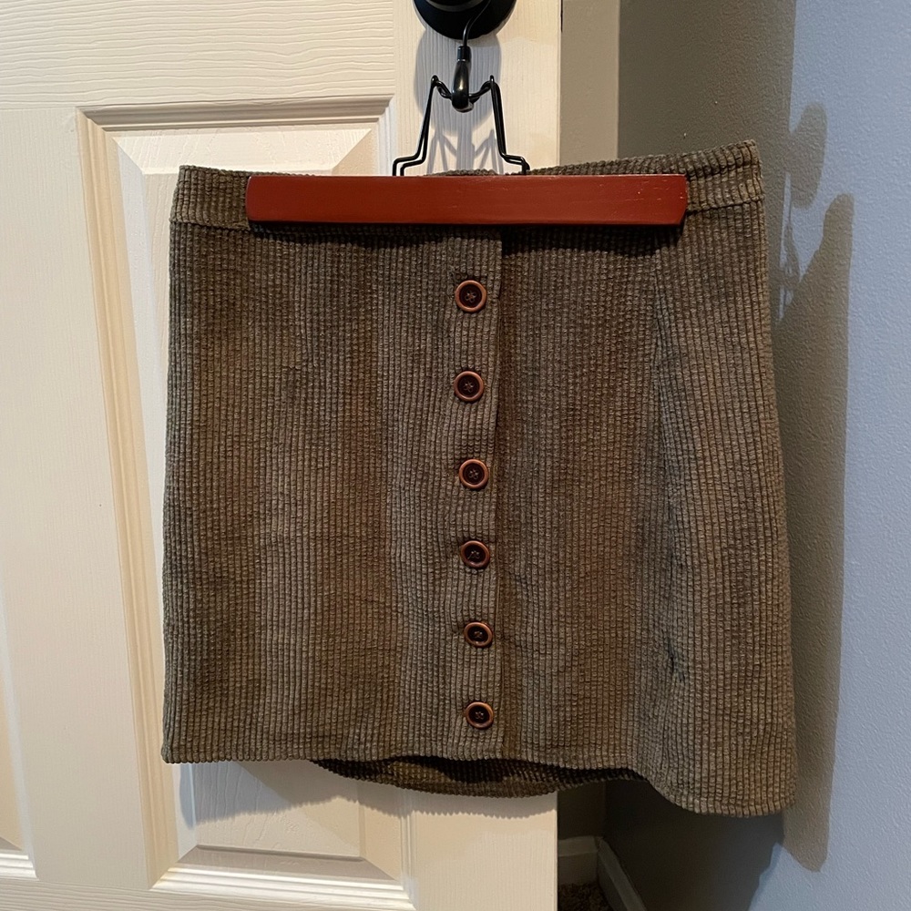 NWT Corduroy Button Mini Skirt